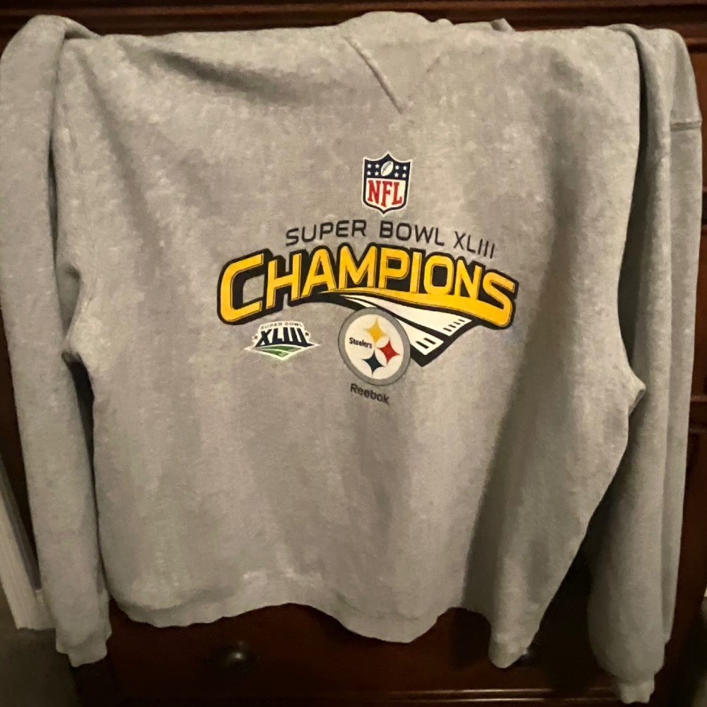 Pittsburgh Steelers Vintage Super Bowl XLIII Reebok Sweatshirt